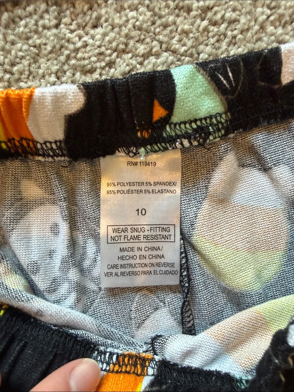 Squishmallows Kids Halloween Pajama Set Size 10